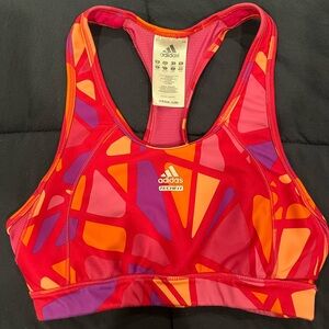 Adidas Pink and Orange Sports Bra